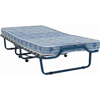 Boxxx Klappbett , Blau , Holz, Metall, Textil , Höhe ca. 9 cm , 90x200 cm , Schlafzimmer, Betten, Gästebetten, Klappbetten