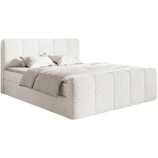 Selsey Boxbett, Creme, Textil, 2-Sitzer, Höhe ca. 20 cm, 200x200 cm, Schlafzimmer, Betten, Boxspringbetten