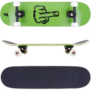 FunTomia® Skateboard mit ABEC-9 Kugellager Rollenhärte 100A und 100% 7-lagigem kanadisches Ahornholz (Finger)