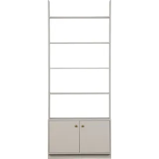 Woood Bücherregal Madu 80 x 35 x 200 cm Grau