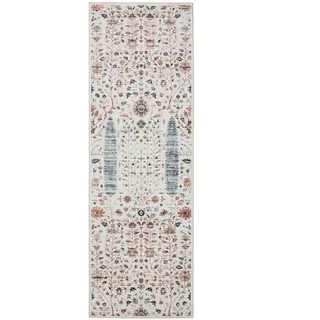benuta Vintage-Läufer George waschbar 80x240 cm , Multicolor , Kunststoff , Vintage , Rechteckig , 80x240 cm , Oeko-Tex® Standard 100 , in verschiedenen Größen erhältlich, rutschfeste Unterfläche, waschbar , Teppiche und Böden, Teppiche, Teppichläufer, Läufer
