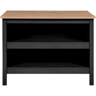 Mid.you Kücheninsel , Schwarz , Holz, Holzwerkstoff , 124x91.5x75 cm , Küchen, Küchenzeilen & Küchenblöcke, Küchenzeilen