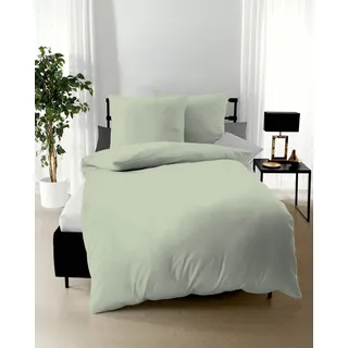 Uni Mako-Satin jade 200 x 200 cm + 2 x 80 x 80 cm