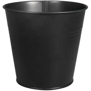 Rayher 25194576 Metall-Topf für Rayher Pin und Peg, 13 cm ø, Höhe 12 cm, Schwarz
