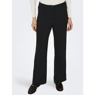 Only Anzughose "ONLMIA – Anzughose mit hoher Taille und Stretch", Damen, Gr. 34 (XS), Länge 32, schwarz, Web, Obermaterial: 62% Polyester, 33% Viskose, 5% Elasthan, unifarben, gerade normal, Hosen Anzughose, gerade Form, modisch, Materialmix, Web