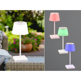 Outdoor LED Tischleuchte mit USB weiß - Weiß
