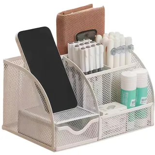 Schreibtisch Organizer, Mesh Metall Büro Set mit Schublade und Stifthalter