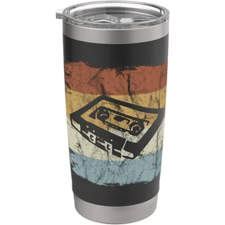 Retro Style Oldschool Tape Kassette Vintage Mixtape Doppelwandiger Edelstahl-Thermobecher