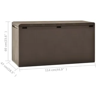 vidaXL Gartenbox Braun 114x47x60 cm