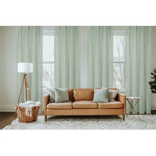 HOMEbasics Home Basics Vorhang »SOFTY« Multifunktionsband 1 Stk. tlg. Kombibandschal SOFTY Uni, grün
