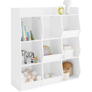 SoBuy Kinderregal 9 Fächer 95 x 105 x 34 cm MDF weiß