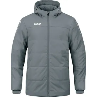 Jako Coachjacke Team mit Kapuze Steingrau, 164