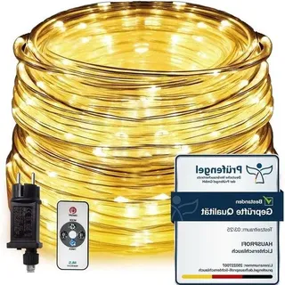 200-Lampen-LED-Sicherheitsserie mit Fernsteuerung und 8 Farbszenen - Wetterfest und dimmbar - Perfekt für Außenfassaden, Gartendekoration, Veranstaltungen und Hochzeiten - +