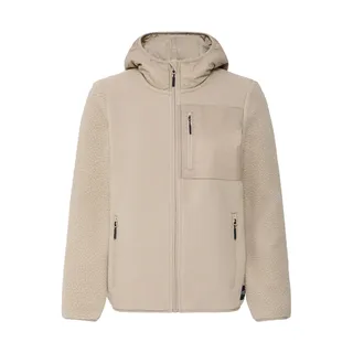 Fleecejacke NORTH BEND "Fleecejacke NBMattea W", Damen, Gr. 40, grau (simply taupe), Obermaterial: 100% Polyester PES., Jacken Fleecejacke