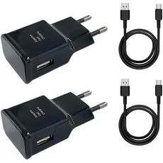 Android Handy Ladegerät 15W USB C Schnellladegerät mit 1.2M Ladekabel für Samsung Galaxy S22/S21/S20/S10/S9/S8/A13 A14 A20 A23 A32 A33 A34 A40 A52 A53 A54 M54 M53 M34 M33 M14 M52/Fast ladestecker