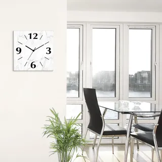 ARTland Wanduhr 30 cm 30x30 cm weiß/grau