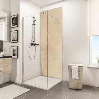 Schulte »ExpressPlus DecoDesign«, Duschrückwand Dekor Kalkstein-Hell 255 cm,