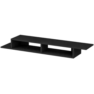 Livetastic Wandboard , Schwarz , Holzwerkstoff , 149x16.4x29.6 cm , Wohnzimmer, Regale, Wandboards