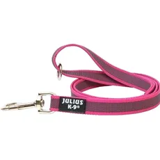 Julius-K9 Gummierte Leine mit Schlaufe Pink - Grau (Hund, Allgemein), Halsband + Leine