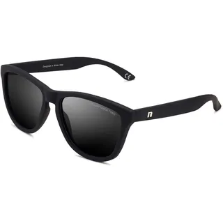 CLANDESTINE - Sonnenbrille Model 8 Matte Black N - Schwarze HD Nylon Gläser und TR90 Rahmen - Sonnenbrille für Männer und Damen - Mit Smart Vision Technology - Bessere Sicht und Geringere Blendung