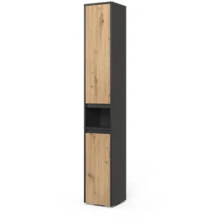 Vicco Majest Hochschrank 30,2 x 191,5 cm Anthrazit/Artisan Spanplatte