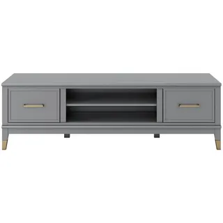 Mid.you Lowboard , Graphitfarben , Metall , 1 Fächer , 152x47x50 cm , stehend , Wohnzimmer, TV Möbel, Lowboards, Lowboards stehend