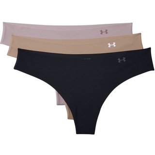 Under Armour Damen PS Thong 3Pack, nahtloses Damen Unterwäsche Set, komfortabler String im 3-er Set