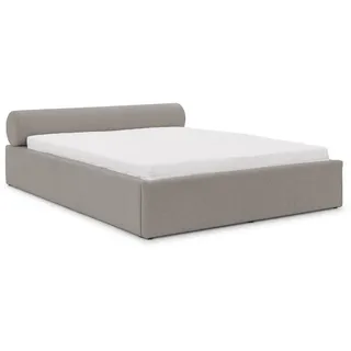 S-Style Polsterbett 140/200 cm Josy im Designer-Look mit Bettkasten und Lattenrost aus Grau Chenille-Stoff , Kunststoff , Teilmassiv, Echtholz,Birke, Buche , 140x200 cm , Blauer Engel, FSC Mix, Oeko-Tex®, Hergestellt in Europa , Schlafzimmer, Betten, Polsterbetten