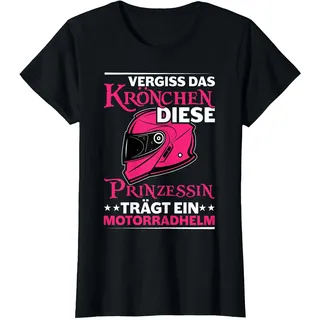Vergiss das Krönchen Diese Prinzessin trägt EIN Motorradhelm T-Shirt, Damen, Schwarz, XXL