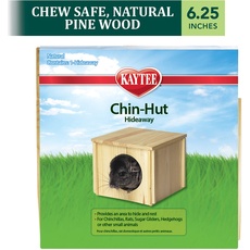 Kaytee Chin Hut Hideaway, natürliche Kiefer, sicher kein Leim oder Schrauben, für Chinchillas, Ratten, Igel, 8 Zoll x 6,25 Zoll x 6,25 Zoll