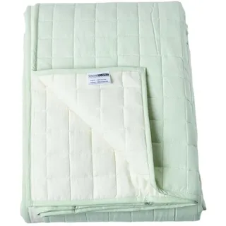 Homescapes Tagesdecke gesteppt mit Wende-Design, 200/200 cm , Salbeigrün , Textil , Quadratisch , 200x200 cm , Oeko-Tex® , Heimtextilien, Bettwäsche & Leintücher, Tagesdecken