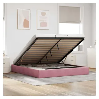 vidaXL Ottoman-Bett ohne Matratze Rosa 180x200 cm Samt