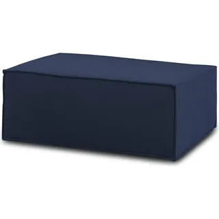 Talamo Italia Pouf Eva,  Italy, Sessel aus gepolstertem Stoff, cm 100x70h43 blau - Blau