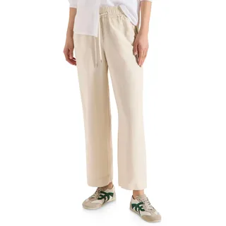 Cecil Wide Leg Hose im Loose Fit aus Leinenmix Macadamia beige XL