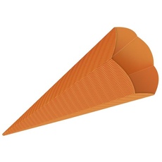URSUS Schultüten 3D-Schultüten, orange, Höhe: 68 cm, Durchmesser: 20 cm