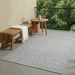 Outdoor Teppich - Costa Dunkelgrau - 160x230 cm - Balkon, Garten, Terrasse - FRAAI | Home & Living. - Boho, Klassik, Industrielle, Ländlich, Modern - Grau