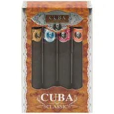 Cuba, Beauty Geschenkset, Variety Cologne by 4 piece variety with gold, blue, red & orange & all are Eau de Toi (Parfum set)