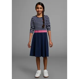 KangaROOS Jerseykleid in marine-geringelt-weiß | Gr.: 152/158