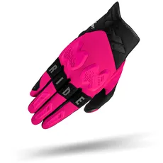 SHIMA DRIFT GLV Motorrad Handschuhe Damen Leder Kurze Sommer Motorradhandschuhe Schutz Touchscreen Stadt Lederhandschuhe Motorcycle Belüftet Verstärkt Perforiertes Leicht (Frauen, Rosa, M)