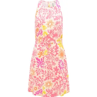 Blusenkleid RAGWEAR "Blusenkleid Sanai Print YOUMODO", Damen, Gr. XL, N-Gr, pink (pink combo), Obermaterial: 100% Viskose CV.  Obermaterial: 100% Viskose CV., Kleider Blusenkleid
