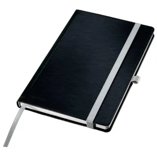 Leitz 44851094 Notizbuch A5 liniert, Hardcover, Schwarz