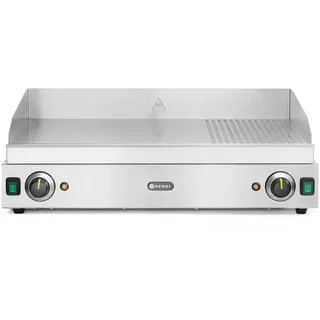 HENDI Grillplatte, 2/3glatt 1/3gerillt Ausführung 3500W 720x550x245mm