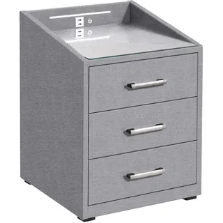 MID.YOU Nachtschrank Moon 47 x 46 x 61 cm Grau
