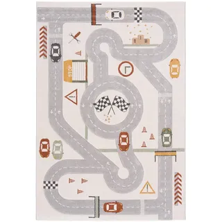 Pergamon Maui Kids Rennbahn Kinderteppich 80 x 150 cm Grau