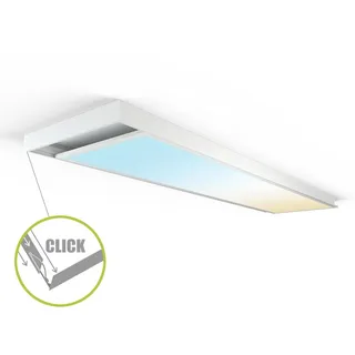 LED Panel Aufbaurahmen Click 160x40cm weiß Aufputz Montagerahmen