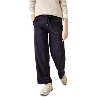 CECIL Damen B378300 Hose In Velours-Optik, Deep Charcoal Grey, L / 30L EU