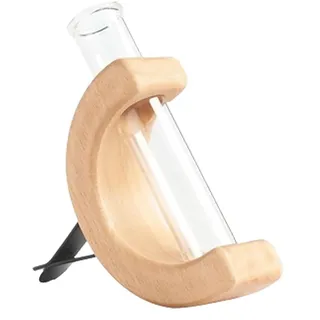 Vase Auto Glasvase, Mini Autos Vase Entlüftungsclip, Holz vases Clip für Auto Lüftungsschlitz-Dekoration, Blumenkasten Auto Deko Blumen Halter Innendekoration