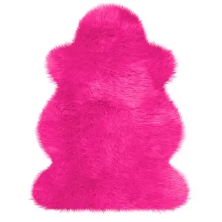 Heitmann-Felle Lammfell farbig - Premium Qualität Fellteppich 68 x 100 cm Pink