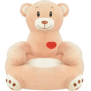 vidaXL Plüsch-Kindersessel Bär Braun - Braun