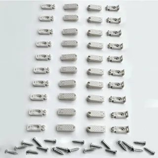 20Kit 40Stück Plissee Ersatzteile klemmträger, Spannschuhe für verspannte Plissees, für Klebeträger und Stick & Fix Front Klebeplatten